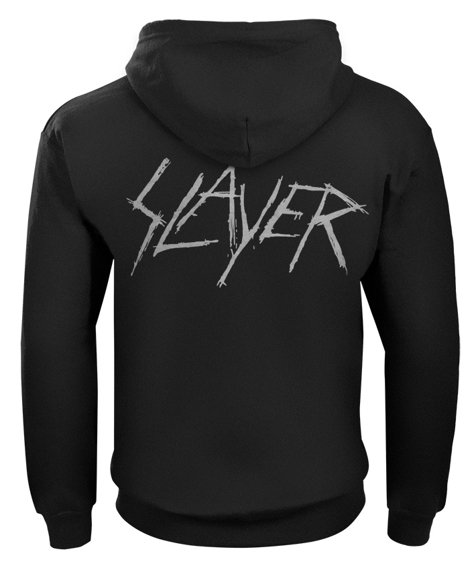 bluza SLAYER - EAGLE GREY rozpinana z kapturem