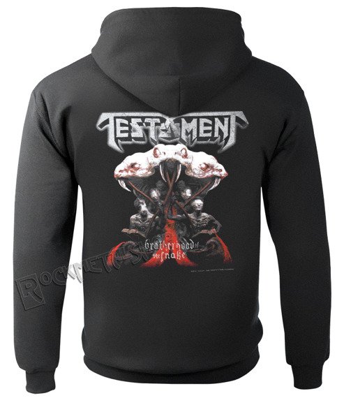 bluza TESTAMENT - BROTHERHOOD OF THE SNAKE, rozpinana z kapturem 