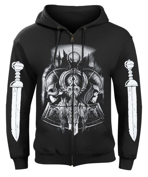 bluza VIKING SKULLS rozpinana, z kapturem