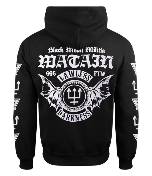 bluza WATAIN - BLACK METAL MILITIA kangurka z kapturem