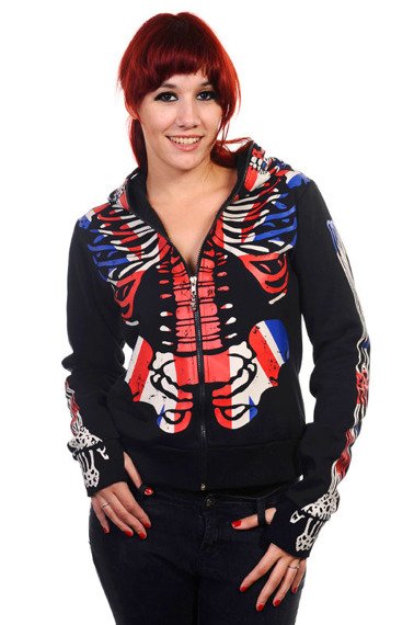 bluza damska BANNED - UNION JACK SKELETON