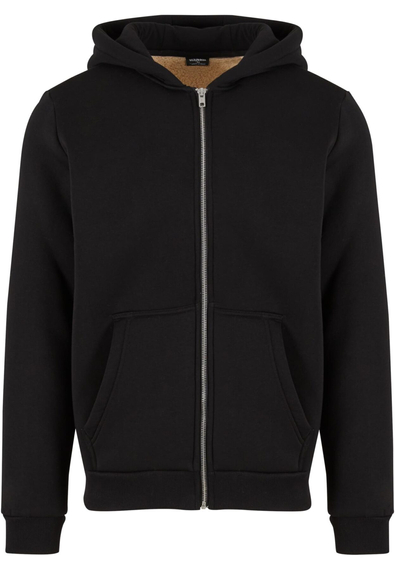 bluza ocieplana BONDED SHERPA ZIP HOODY, black