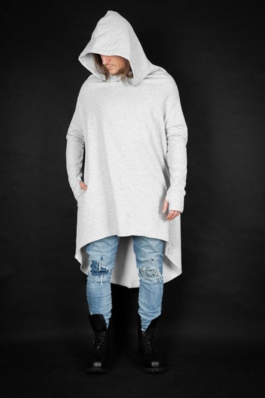 bluza unisex AMENOMEN MYSTICAL HOODIE GRAY, z kapturem