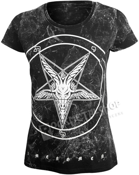 bluzka damska AMENOMEN - PENTAGRAM GOAT (OMEN001DA BLACK ALLPRINT WHITE)