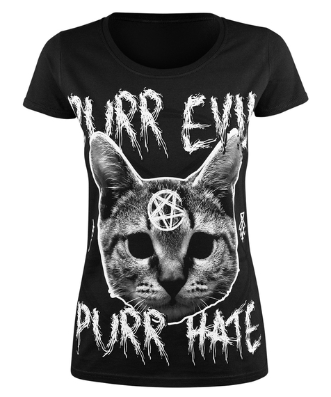 bluzka damska AMENOMEN - PURR EVIL, PURR HATE (OMEN169DA)