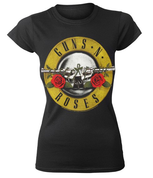 bluzka damska GUNS N' ROSES - CLASSIC BULLET LOGO black