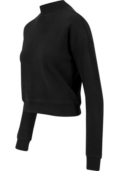 bluzka damska LADIES SHORT INTERLOCK CREW black