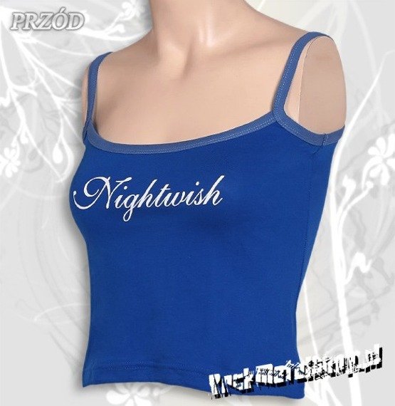 bluzka damska NIGHTWISH - LOGO niebieska na ramiączkach