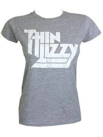 bluzka damska THIN LIZZY - WHITE VINTAGE LOGO