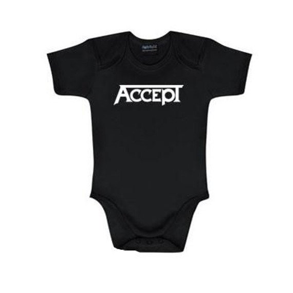 body dziecięce  ACCEPT - LOGO  black / white