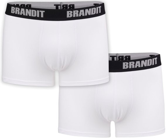 bokserki BRANDIT LOGO - 2 pary WHITE + WHITE