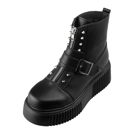 botki damskie ALTERCORE czarne (DENEB VEGAN BLACK)