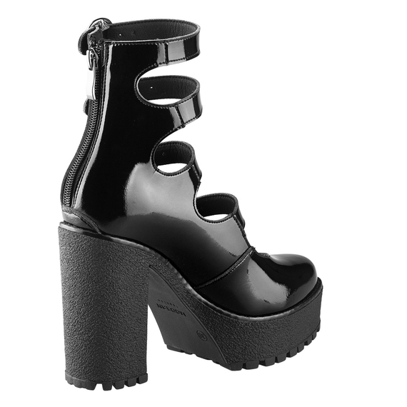 botki damskie ALTERCORE czarne (ROSSIE VEGAN BLACK PATENT)