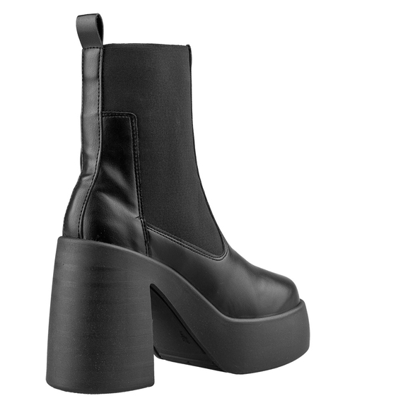 botki damskie na obcasie ALTERCORE czarne (EBONY BLACK)