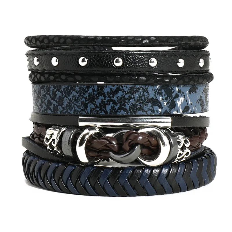 bransoletka BOHO BLACK - ALLOY KNOT, zestaw 4 bransoletek