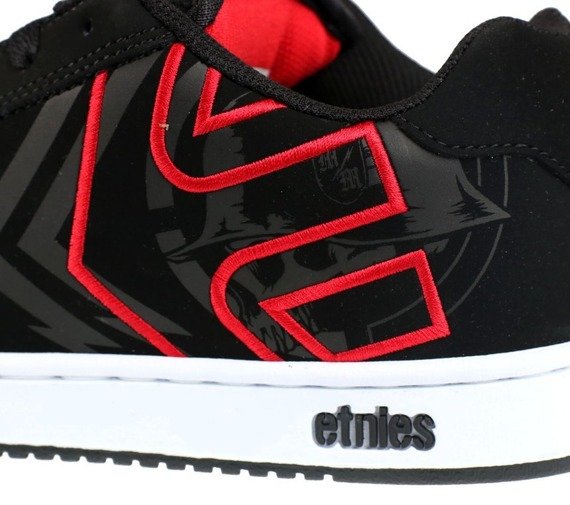 buty METAL MULISHA - ETNIES FADER BLACK WHITE RED