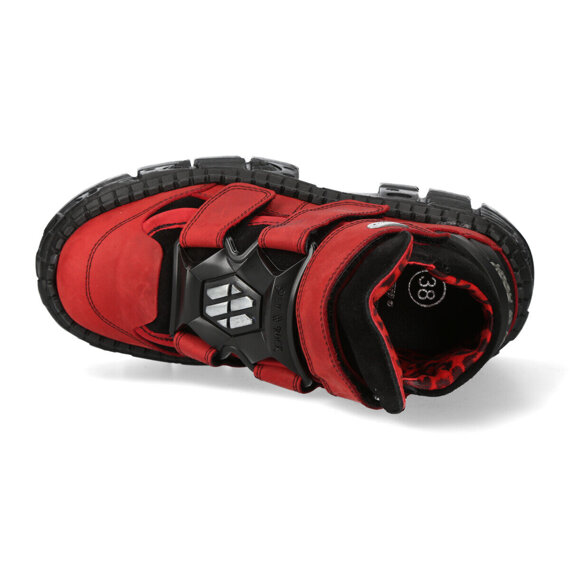 buty NEW ROCK ALASKA ROJO, ANTE NEGRO, TANK CASCO NEGRO sin herrajes [M-WALL285-S6]