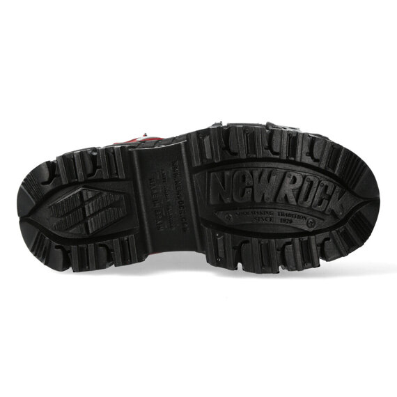 buty NEW ROCK ALASKA ROJO, ANTE NEGRO, TANK CASCO NEGRO sin herrajes [M-WALL285-S6]