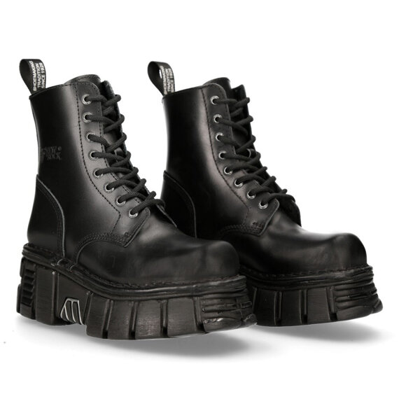 buty NEW ROCK ANILIN NEGRO, TOWER NEGRO + LATERAL (SIN FORRO SIN CREMALLERA) [M.MILI084N-S1]