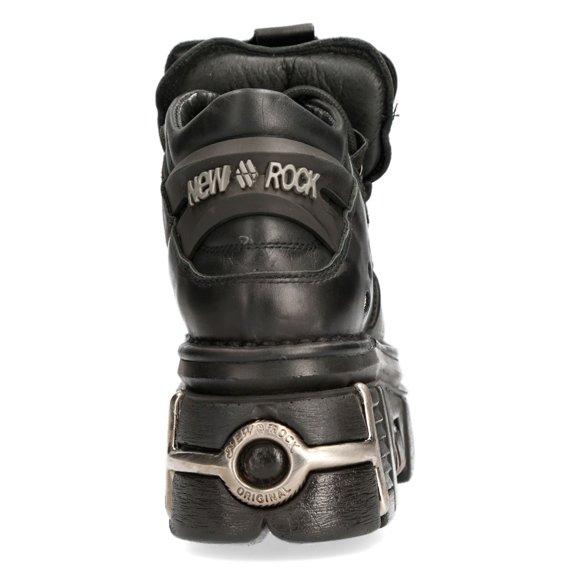 buty NEW ROCK ANKLE BOOT BLACK TOWER WITH LACES [M-106-S112], USZKODZONE