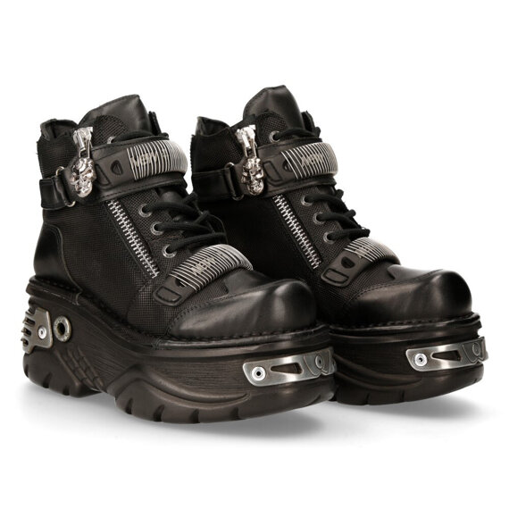 buty NEW ROCK CRUST NEGRO, ITALI NEGRO GRABADO DIAMANTE, TURBO N [M.1065-S1]