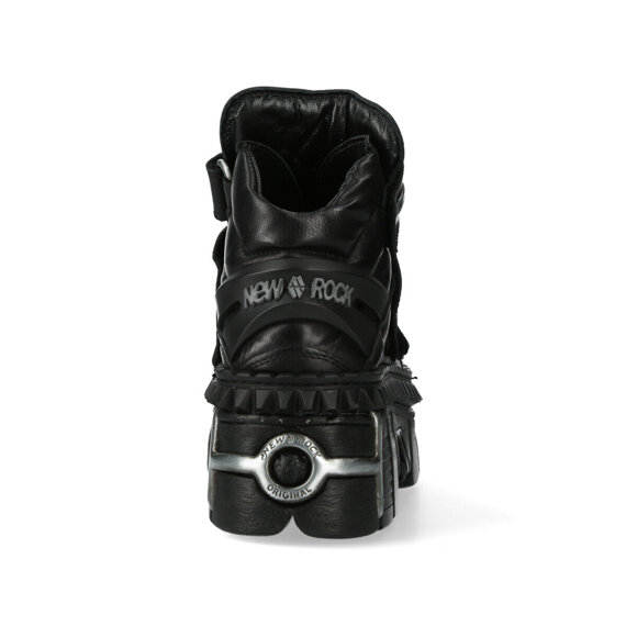 buty NEW ROCK CRUST NEGRO NEGRO, TOWER CASCO NEGRO ACERO PICOS NEGRO + lateral + puntera + trasera [M-WALL285-S9]