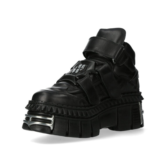 buty NEW ROCK CRUST NEGRO NEGRO, TOWER CASCO NEGRO ACERO PICOS NEGRO + lateral + puntera + trasera [M-WALL285-S9]