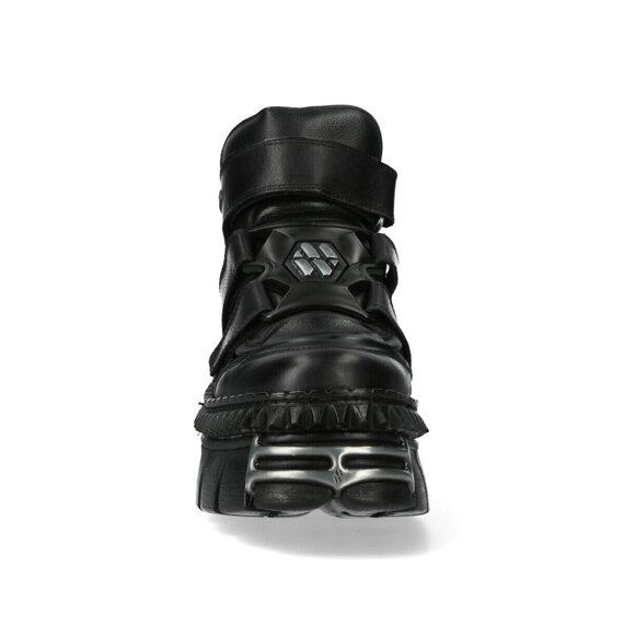 buty NEW ROCK CRUST NEGRO NEGRO, TOWER CASCO NEGRO ACERO PICOS NEGRO + lateral + puntera + trasera [M-WALL285-S9]