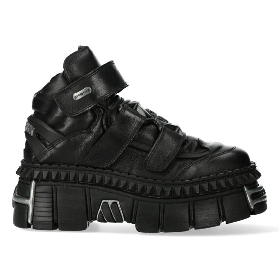 buty NEW ROCK CRUST NEGRO NEGRO, TOWER CASCO NEGRO ACERO PICOS NEGRO + lateral + puntera + trasera [M-WALL285-S9]