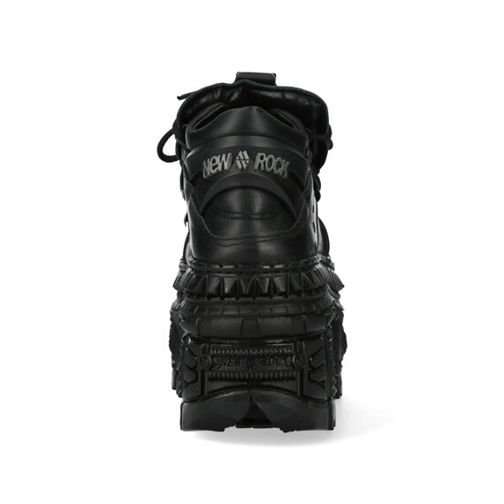 buty NEW ROCK CRUST NEGRO, TANK CASCO NEGRO SIN TORNILLOS, sin herrajes ,ENTRESUELA PICOS NEGRO [M-WALL106-S9]