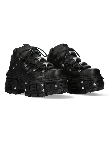 buty NEW ROCK ITALI NEGRO GRUESO, TANK CASCO NEGRO TORNILLOS CINCADO POZI 4,0X20 [M-OVERZTANK106-C1]