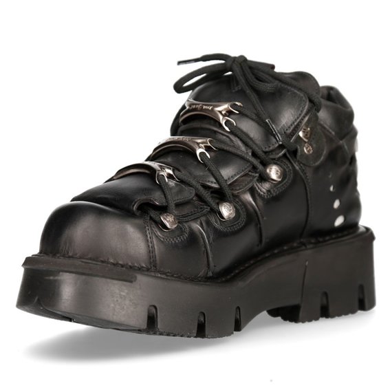 buty NEW ROCK ITALI NEGRO, NOMADA NEGRO, REACTOR NEGRO PU SIN HERRAJES [M-106-C120]