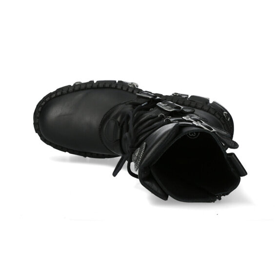 buty NEW ROCK ITALI NEGRO NOMADA NEGRO, TANK CASCO NEGRO, + tornillo power AD 2793 (x18) [M-WALL373-S11]