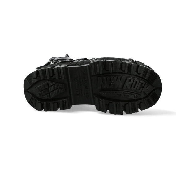 buty NEW ROCK ITALI NEGRO NOMADA NEGRO, TANK CASCO NEGRO, + tornillo power AD 2793 (x18) [M-WALL373-S11]