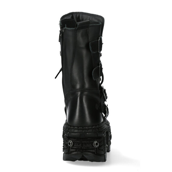 buty NEW ROCK ITALI NEGRO NOMADA NEGRO, TANK CASCO NEGRO, + tornillo power AD 2793 (x18) [M-WALL373-S11]