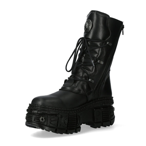 buty NEW ROCK ITALI NEGRO NOMADA NEGRO, TANK CASCO NEGRO, + tornillo power AD 2793 (x18) [M-WALL373-S11]