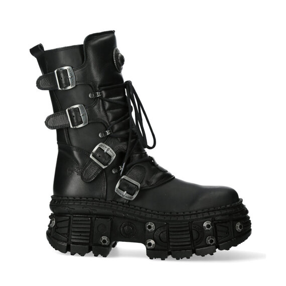 buty NEW ROCK ITALI NEGRO NOMADA NEGRO, TANK CASCO NEGRO, + tornillo power AD 2793 (x18) [M-WALL373-S11]