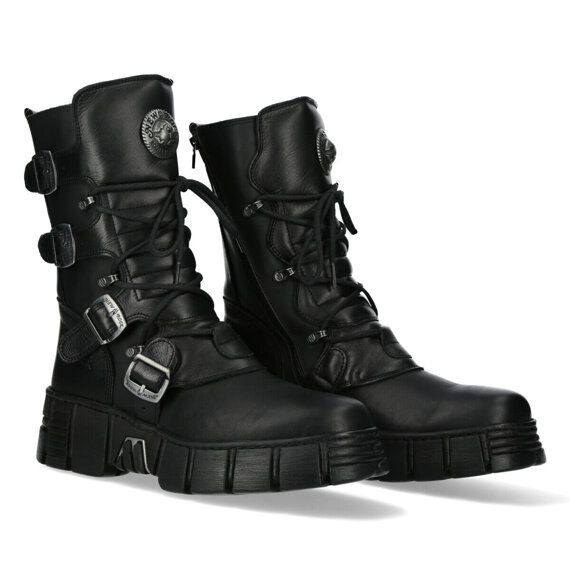 buty NEW ROCK ITALI NEGRO NOMADA NEGRO, TOWER CASCO NEGRO LATERAL [M-WALL373-S7]