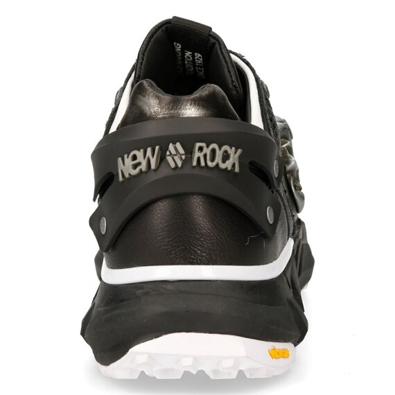 buty NEW ROCK LUXOR NEGRO, NAPA BLANCA, BOX PLANE, PITONE NEGRO, SPIDER NEGRO Y BLANCO [M-CHRONO005-S5]