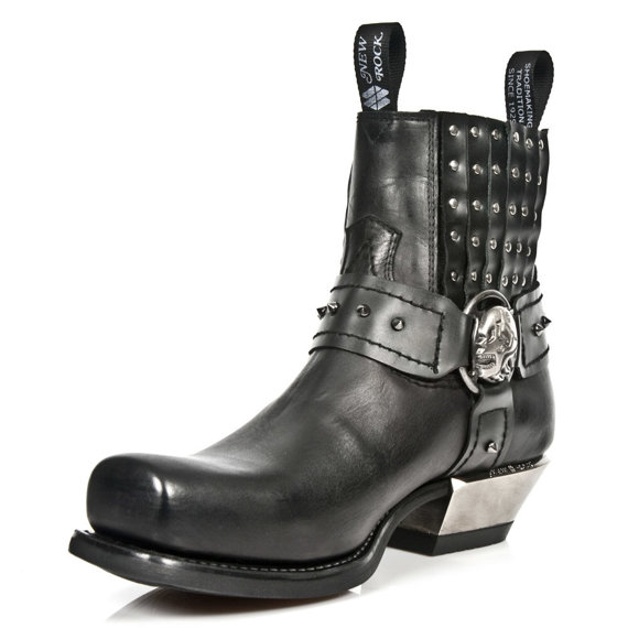 buty NEW ROCK M.7959-C1 ITALI NOMADA NEGRO WEST NEGRO CUADRADO TACON ACERO