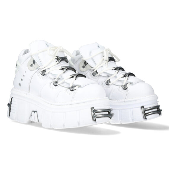 buty NEW ROCK NAPA BLANCA, TOWER BLANCO E14 ACERO + lateral + puntera + trasera [M-106-C150]