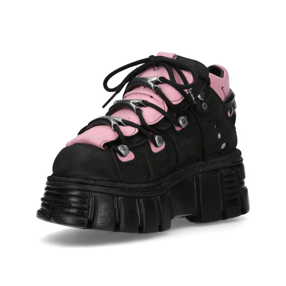 buty NEW ROCK NOBUCK NEGRO, NOBUCK ROSA TOWER NEGRO LATERAL [M-106-C26]