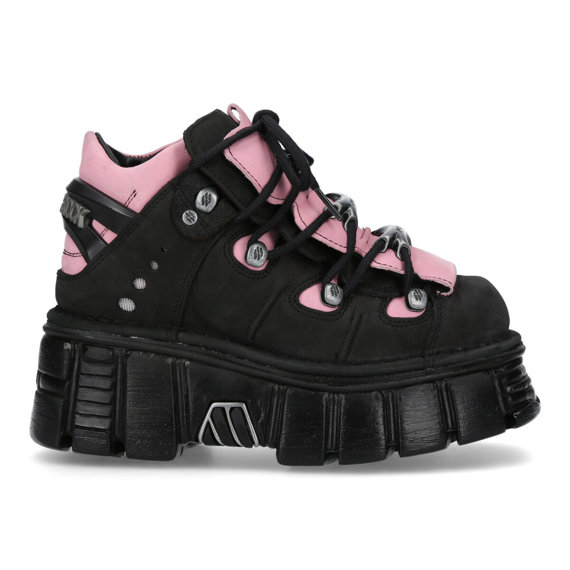 buty NEW ROCK NOBUCK NEGRO, NOBUCK ROSA TOWER NEGRO LATERAL [M-106-C26]