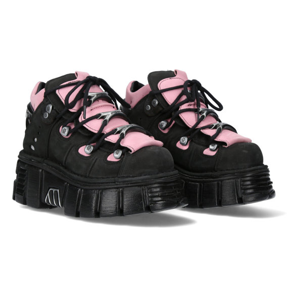 buty NEW ROCK NOBUCK NEGRO, NOBUCK ROSA TOWER NEGRO LATERAL [M-106-C26]