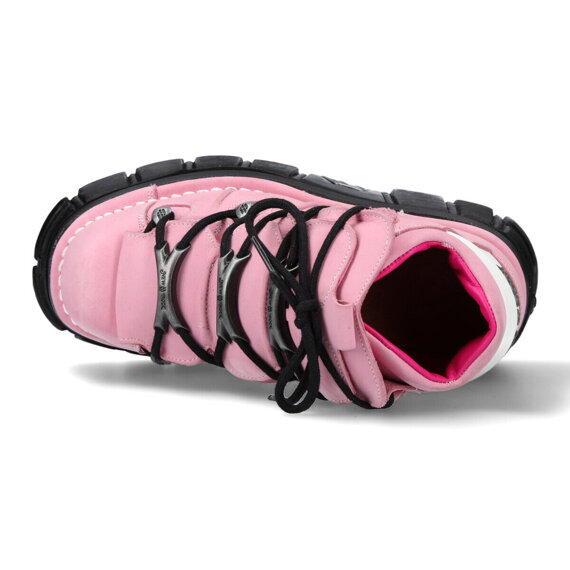 buty NEW ROCK  NOBUCK ROSA TOWER NEGRO E14 LATERAL [M-106-C128]