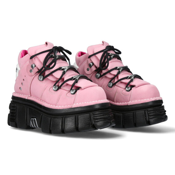 buty NEW ROCK  NOBUCK ROSA TOWER NEGRO E14 LATERAL [M-106-C128]