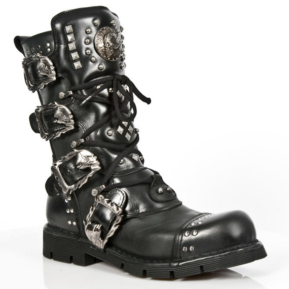 buty NEW ROCK NOMADA NEGRO, ITALI NEGRO, PLANING NEGRO SIN [1474-S1]