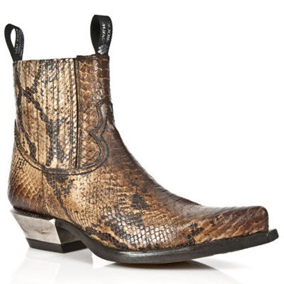 buty NEW ROCK SNAKE CUERO, WEST NEGRO ACERO [7953-S7]