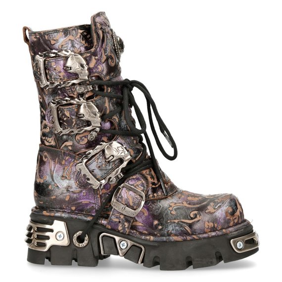 buty NEW ROCK - VINTAGE FLOWER LILA, REACTOR NEGRO TOBERAS ORIF [M.391-S5]