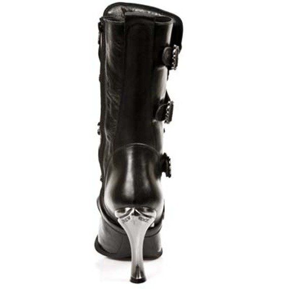 buty damskie NEW ROCK 9375 - S1 malicia negro goma tacon caribe acero nomada negro itali negro